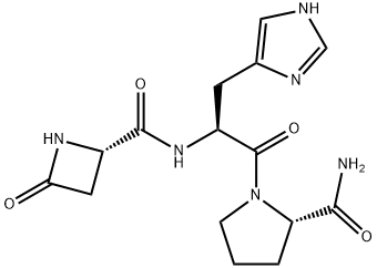 1-[Nα-[[(S)-4-オキソ-2-アゼチジニル]カルボニル]-L-ヒスチジル]-L-プロリンアミド 化学構造式