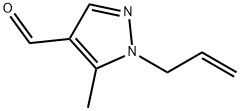 1-アリル-5-メチル-1H-ピラゾール-4-カルブアルデヒド 化学構造式
