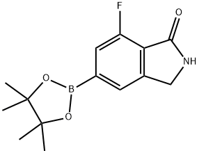 1H-Isoindol-1-one, 7-fluoro-2,3-dihydro-5-(4,4,5,5-tetraMethyl-1,3,2-dioxaborolan-2-yl)- Struktur