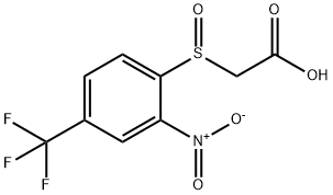 2-[[2-硝基-4-(三氟甲基)苯基]亚磺酰基]乙酸,957372-02-0,结构式