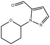 1-(2-テトラヒドロピラニル)-1H-ピラゾール-5-カルボキシアルデヒド 化学構造式