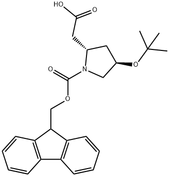 Fmoc-O-tert-butyl-L-β-homohydroxyproline Structure