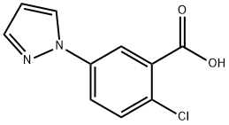 2-氯-5-(1H-吡唑-1-基)苯甲酸, 957509-90-9, 结构式