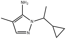 2-(1-CYCLOPROPYL-ETHYL)-4-METHYL-2H-PYRAZOL-3-YLAMINE 化学構造式