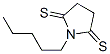 2,5-Pyrrolidinedithione,  1-pentyl- Structure