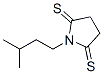 2,5-Pyrrolidinedithione,  1-(3-methylbutyl)- Structure
