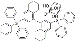 R-3,3'-Bis(triphenylsilyl)-5,5',6,6',7,7',8,8'-Octahydro-1,1'-bi-2-naphthyl phosphate Struktur