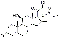 21-Chloro-16β-Methyl-17-(1-oxopropoxy)pregna-1,4-diene-3,20-dione Struktur