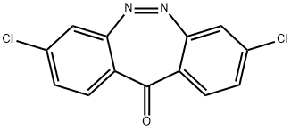 3,8-ジクロロ-11H-ジベンゾ[c,f][1,2]ジアゼピン-11-オン 化学構造式