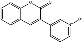 3-(2-オキソ-2H-1-ベンゾピラン-3-イル)ピリジン1-オキシド 化学構造式