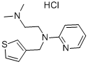 N,N-ジメチル-N′-(2-ピリジル)-N′-(3-チエニルメチル)-1,2-エタンジアミン・塩酸塩 化学構造式