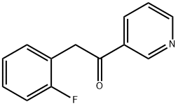 1-(3-ピリジニル)-2-(2-フルオロフェニル)エタノン 化学構造式