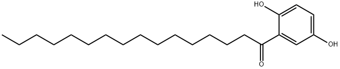 1-(2,5-ジヒドロキシフェニル)-1-ヘキサデカノン 化学構造式
