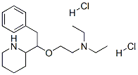 N,N-diethyl-2-[2-phenyl-1-(2-piperidyl)ethoxy]ethanamine dihydrochlori de Structure