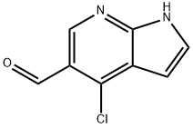 4-CHLORO-1H-PYRROLO[2,3-B]PYRIDINE-5-CARBALDEHYDE Struktur