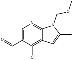 4-氯-1-(甲氧基甲基)-2-甲基-1H-吡咯并[2,3-B]吡啶-5-甲醛, 958230-28-9, 结构式