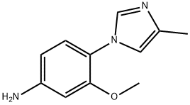 3-メトキシ-4-(4-メチル-1H-イミダゾール-1-イル)アニリン 化学構造式