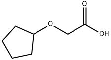 2-(シクロペンチルオキシ)酢酸 化学構造式