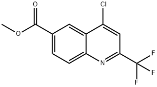 methyl 4-chloro-2-(trifluoromethyl)quinoline-6-carboxylate Struktur