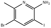 2-AMINO-3-IODO-5-BROMO-6-METHYLPYRIDINE Struktur