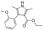 1H-Pyrrole-3-carboxylicacid,4-(2-methoxyphenyl)-2,5-dimethyl-,ethylester(9CI) Struktur