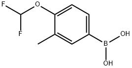 4-difluoromethoxy-3-methyl-benzeneboronic acid Structure