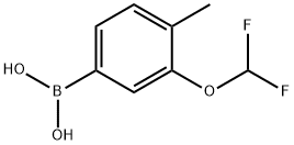 3-difluoromethoxy-4-methyl-benzeneboronic acid Struktur