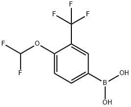 4-difluoromethoxy-3-trifluoromethyl-benzeneboronic acid Struktur