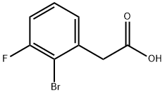 2-ブロモ-3-フルオロフェニル酢酸 化学構造式