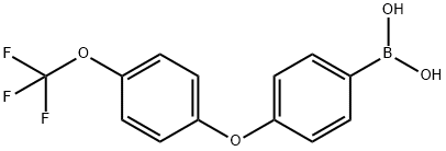 {4-[4-(Trifluoromethoxy)phenoxy]phenyl}boronic acid Structure