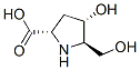 L-Proline, 4-hydroxy-5-(hydroxymethyl)-, (4S,5R)- (9CI) Structure
