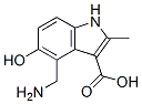 1H-Indole-3-carboxylic  acid,  4-(aminomethyl)-5-hydroxy-2-methyl- Structure