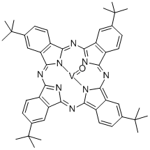 (テトラ-T-ブチルフタロシアニナト)オキソバナジウム(IV) 化学構造式