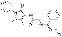 N-[2-[(2,3-dihydro-1,5-dimethyl-3-oxo-2-phenyl-1H-pyrazol-4-yl)amino]-2-oxoethyl]nicotinamide monohydrochloride Structure
