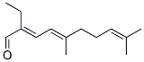 (,E)-2-ethyl-5,9-dimethyldeca-2,4,8-trienal  Struktur