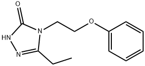 5-乙基-4-(2-苯氧基乙基)-2H-1,2,4-三氮唑-3(4H)-酮, 95885-13-5, 结构式