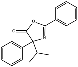 5(4H)-Oxazolone,  4-(1-methylethyl)-2,4-diphenyl- Structure