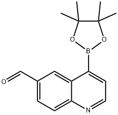 6-QUINOLINECARBOXALDEHYDE, 4-(4,4,5,5-TETRAMETHYL-1,3,2-DIOXABOROLAN-2-YL)- Structure