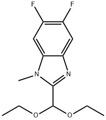 2-(二乙氧基甲基)-5,6-二氟-1-甲基-1H-苯并咪唑,958863-37-1,结构式