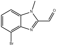 4-溴-1-甲基-1H-苯并[D]咪唑-2-甲醛, 958863-76-8, 结构式
