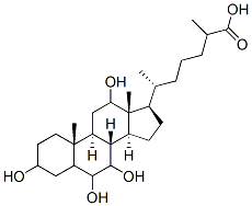 3,6,7,12-tetrahydroxycholestanoic acid Struktur
