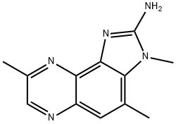 3,4,8-トリメチル-3H-イミダゾ[4,5-f]キノキサリン-2-アミン 化学構造式