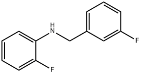 2-フルオロ-N-(3-フルオロベンジル)アニリン 化学構造式