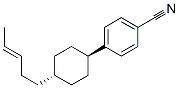 ４［トランス４（４ペンテニル）シクロヘキシル］ベンゾニトリル 化学構造式