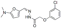 Acetic  acid,  2-(3-chlorophenoxy)-,  (2Z)-2-[[5-(dimethylamino)-2-furanyl]methylene]hydrazide Struktur