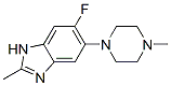 1H-Benzimidazole,  6-fluoro-2-methyl-5-(4-methyl-1-piperazinyl)- Structure