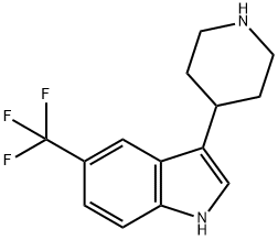 3-(4-哌啶基)-5-(三氟甲基)-1H-吲哚 结构式