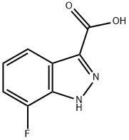 7-フルオロ-1H-インダゾール-3-カルボン酸 化学構造式