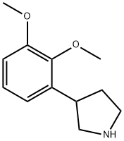 3-(2,3-二甲氧基苯基)吡咯烷 结构式