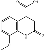 8-METHOXY-2-OXO-1,2,3,4-TETRAHYDROQUINOLINE-4-CARBOXYLIC ACID 结构式